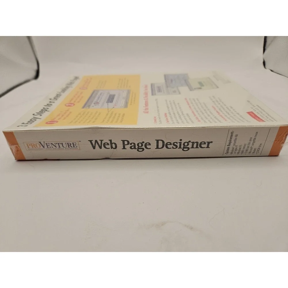 Vtg Sealed Win95 ProVenture WEB PAGE DESIGNER (CD-ROM) Software Big-Box New